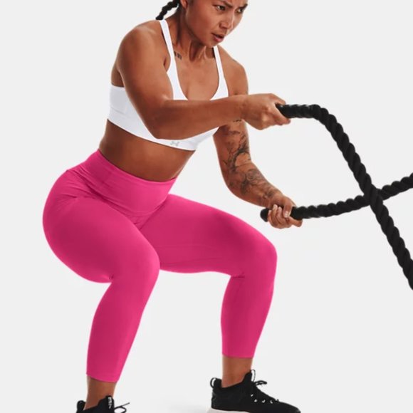 Under Armour UA Meridian Crop Leggings 1355915-634 Pink Women's Small Tall - Picture 5 of 7